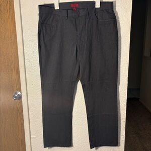 Alfani Men's Slim‎ Fit Gray Charcoal Pinstripe Casual Trousers Size 36x30